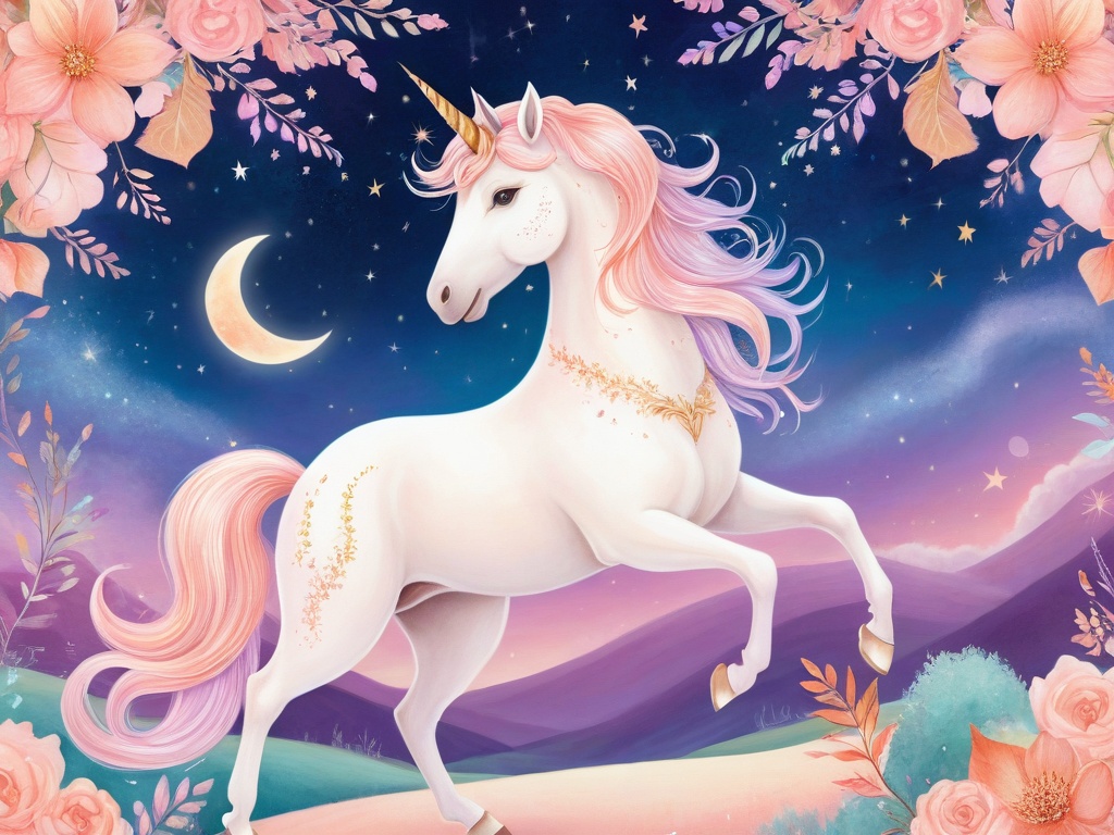 2026 October calendar with unicorn style.